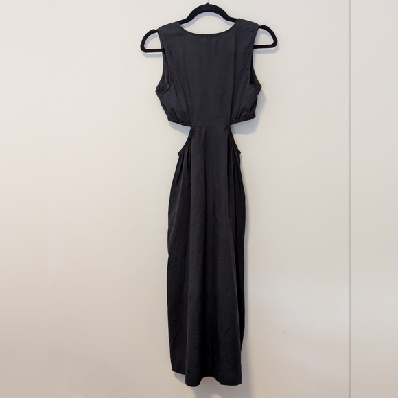 Rails Rizo Midi Dress Cutouts V-neck Black Eco Collection Tencel Like New, Sz XS - Picture 7 of 8